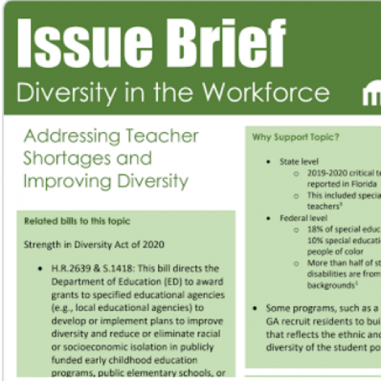 Addressing Teacher Shortages and Improving Diversity